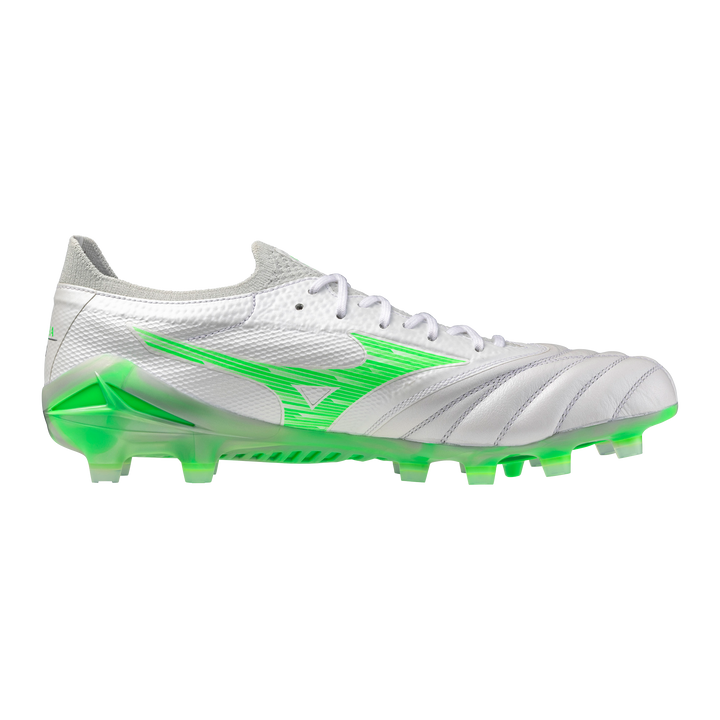 Mizuno Morelia NEO IV b Elite FG Boots- White Green Gecko