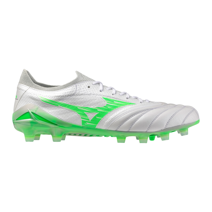 Mizuno Morelia NEO IV b Elite FG Boots- White Green Gecko