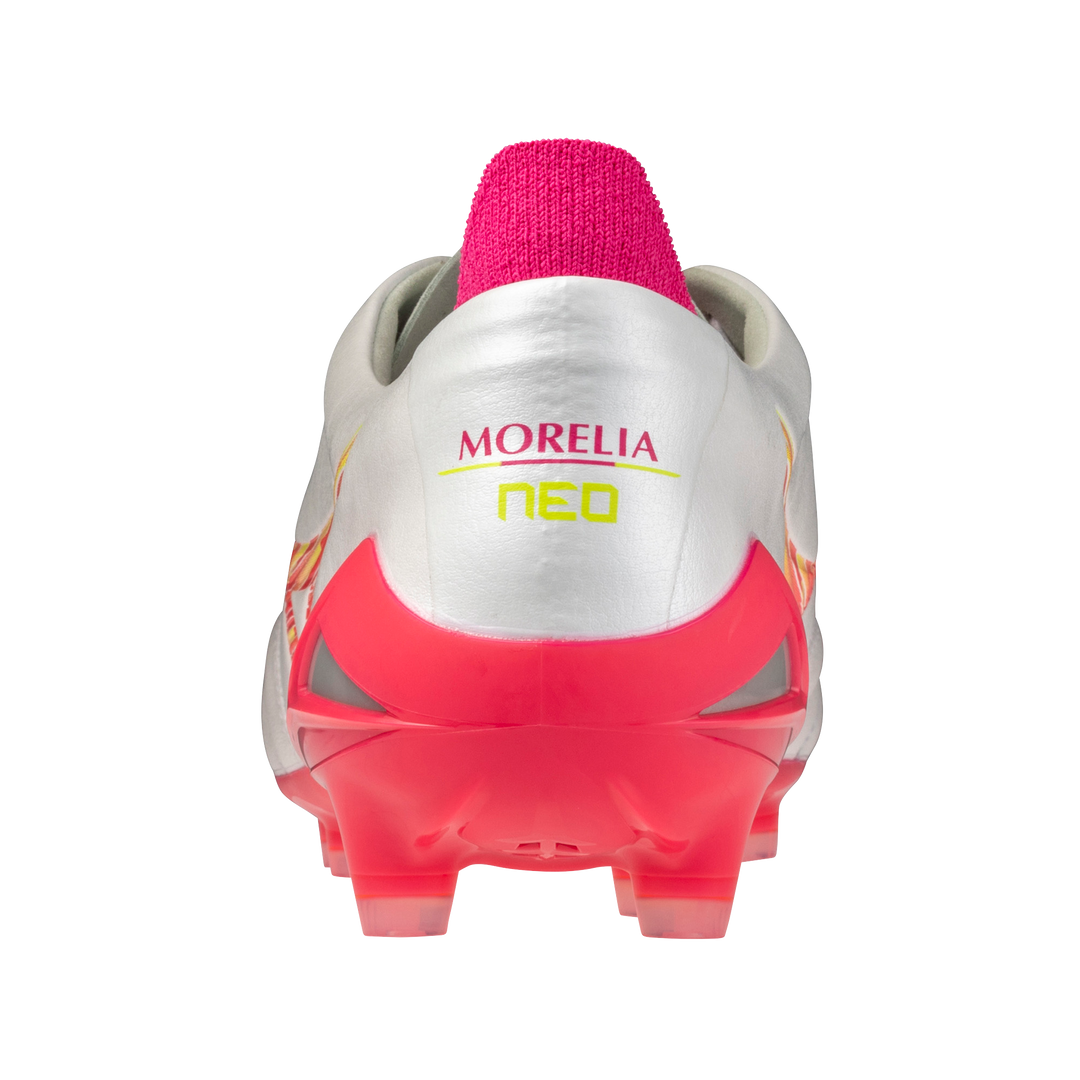 Mizuno Morelia NEO IV Elite FG Boots- White/Pink