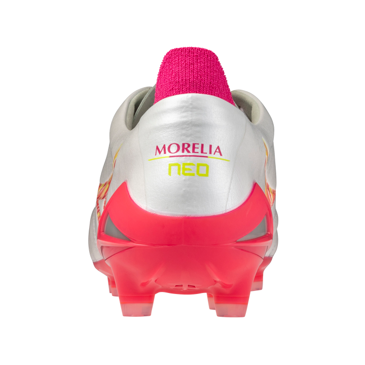 Mizuno Morelia NEO IV Elite FG Boots- White/Pink
