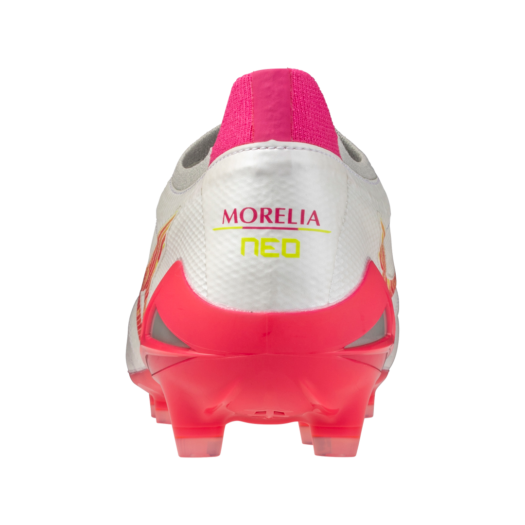 Mizuno Morelia NEO IV b Elite FG Boots- White/Pink