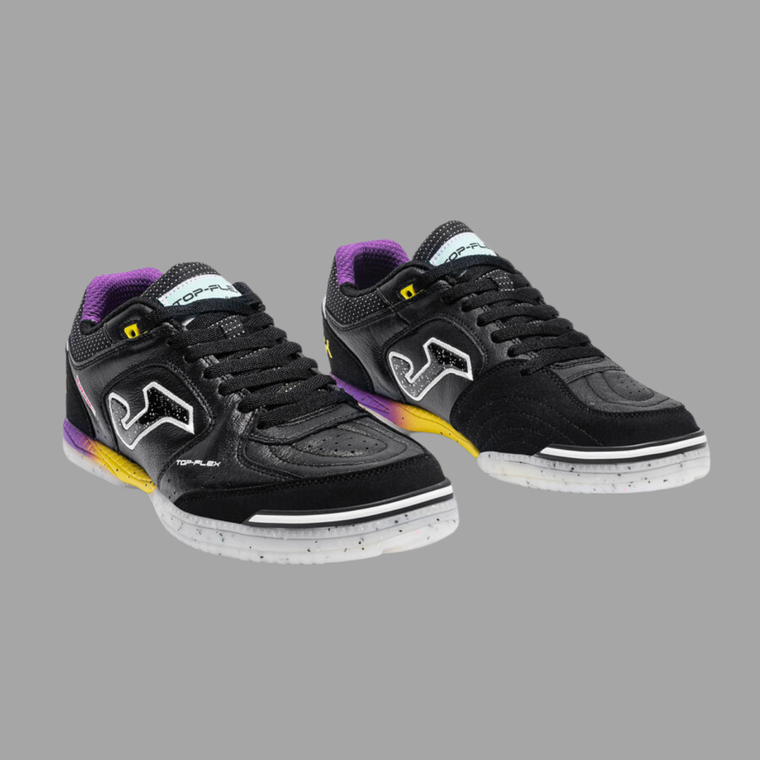 Joma Top Flex Indoor Boots- Black/Purple/Yellow