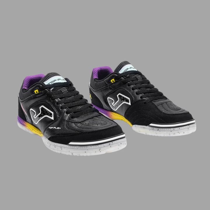 Joma Top Flex Indoor Boots- Black/Purple/Yellow
