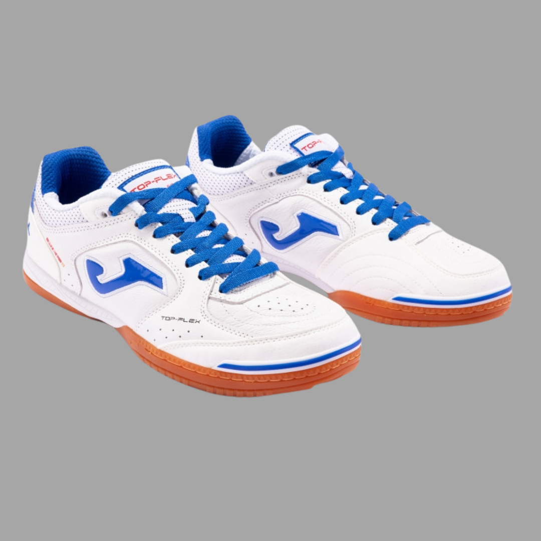 Joma Top Flex Indoor Boots- White/Royal