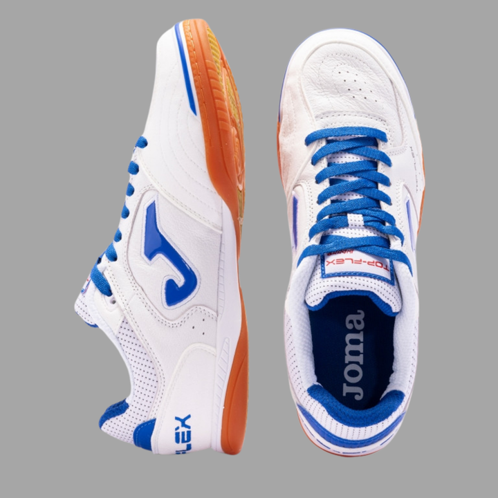 Joma Top Flex Indoor Boots- White/Royal