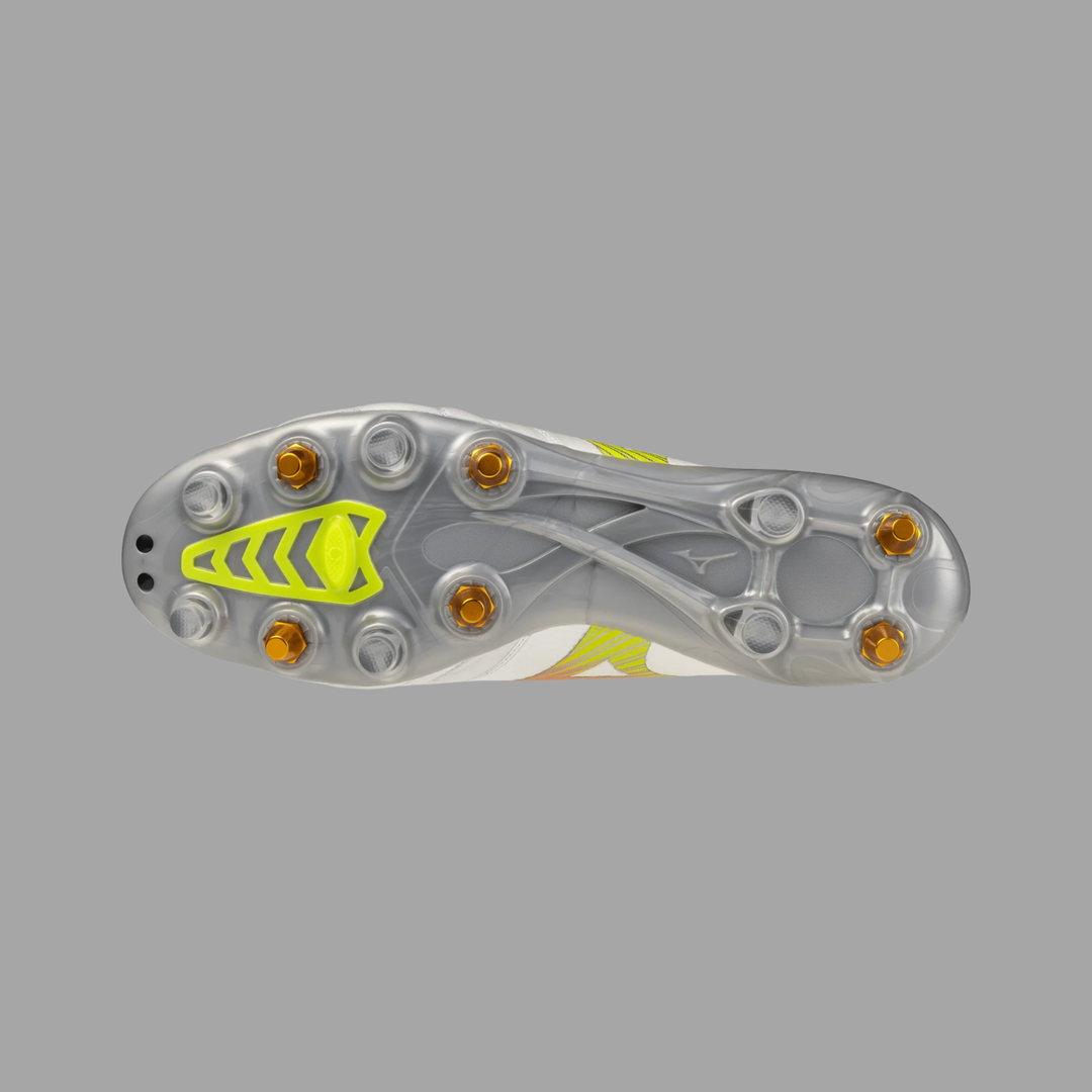 Mizuno Morelia NEO V b Elite Mix FG Boots- White/Orange