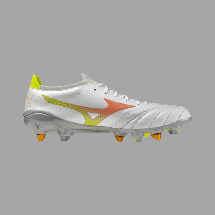 Mizuno Morelia NEO V b Elite Mix FG Boots- White/Orange