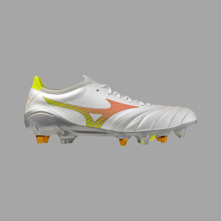 Mizuno Morelia NEO V b Elite Mix FG Boots- White/Orange