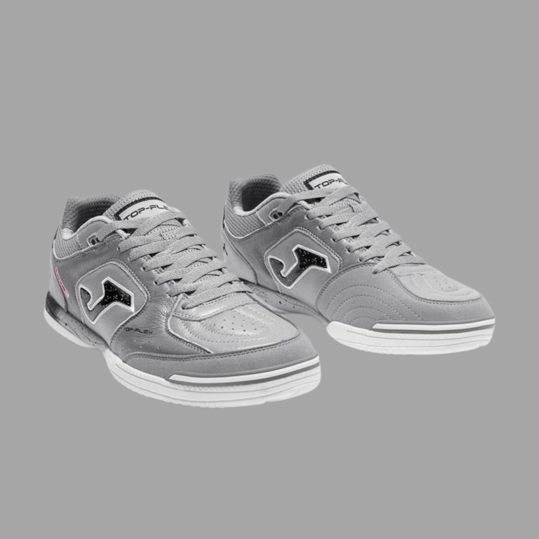 Joma Top Flex Indoor Boots- Silver/Black/White
