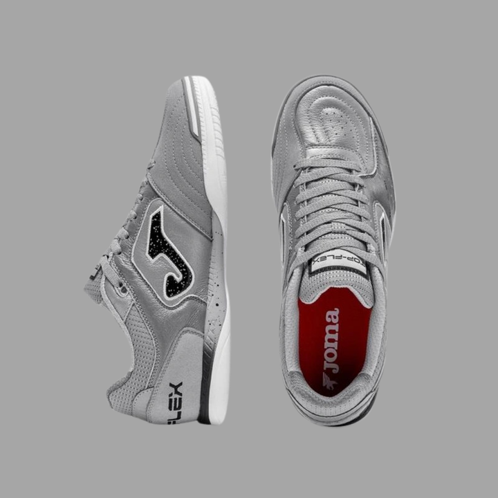 Joma Top Flex Indoor Boots- Silver/Black/White