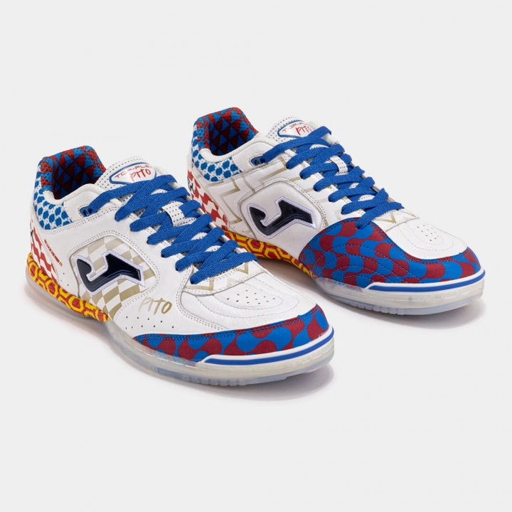 Joma Top Flex Inbdoor Boots- White/Multi 'Pito'