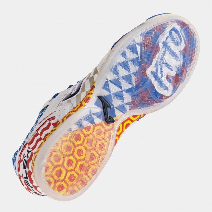 Joma Top Flex Inbdoor Boots- White/Multi 'Pito'