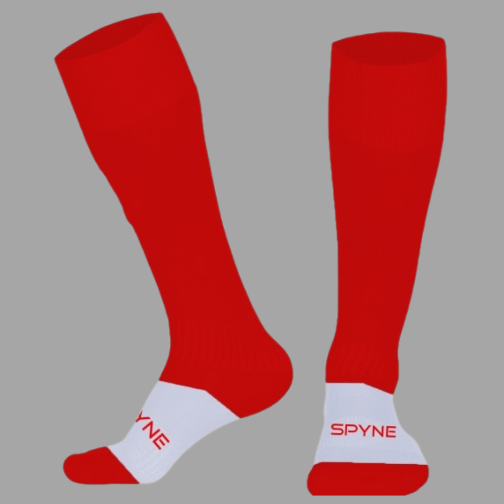 SPYNE Football Socks- Red