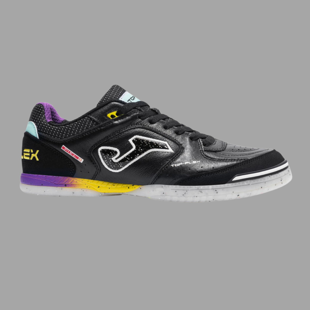 Joma Top Flex Indoor Boots- Black/Purple/Yellow