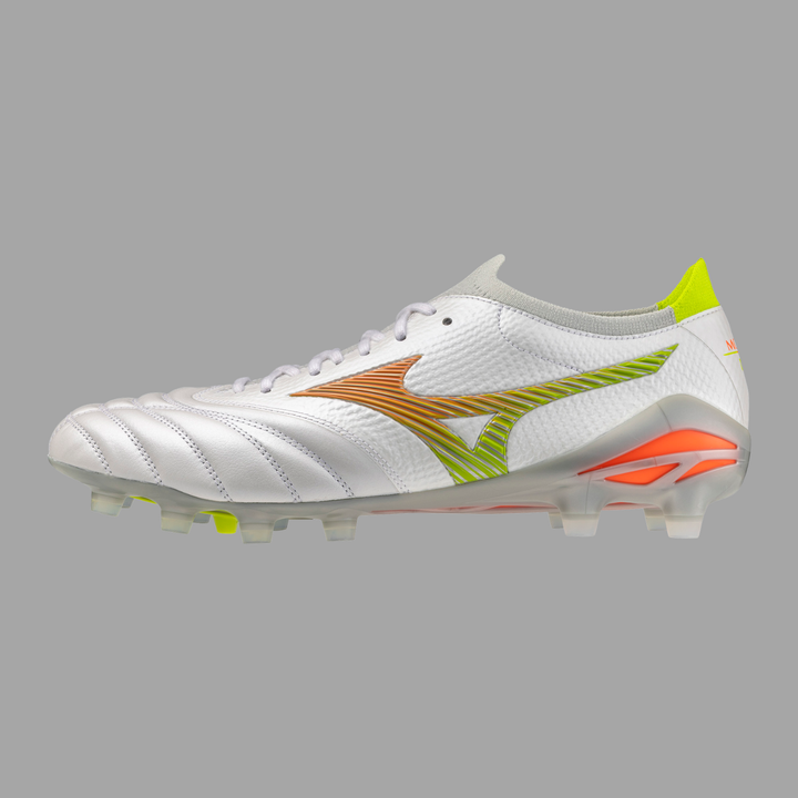 Mizuno Morelia NEO V b Elite FG Boots- White/Orange