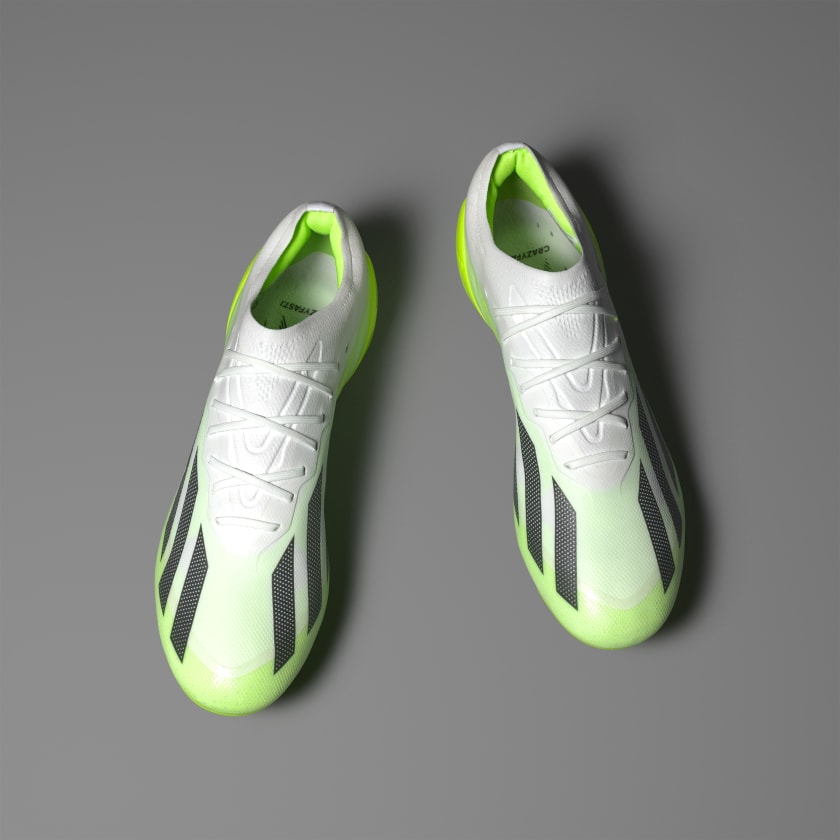 adidas X Crazyfast .1 FG Boots- White/Lemon