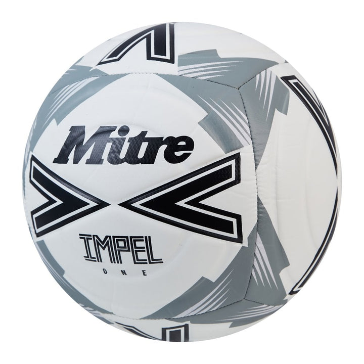 Mitre Impel One Ball- White/Black/Grey- Size 5
