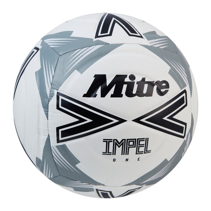 Mitre Impel One Ball- White/Black/Grey- Size 5