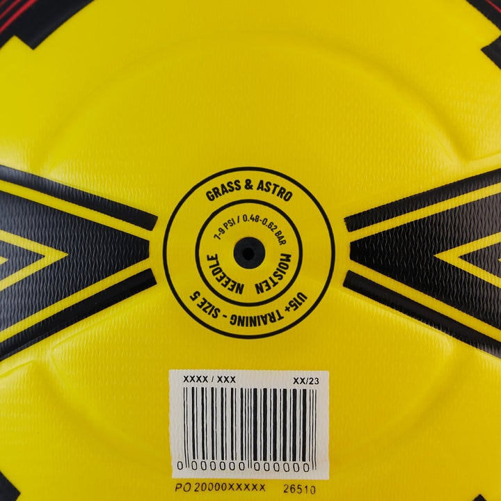 Mitre Impel One Ball- Yellow/Black/Red- Size 5