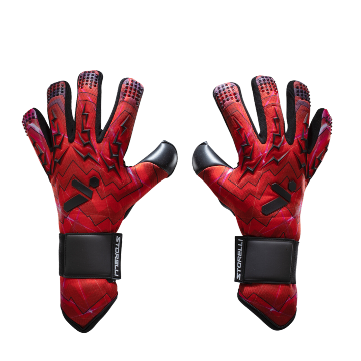 Storelli Lightning Goalkeeper Gloves- Red Storm