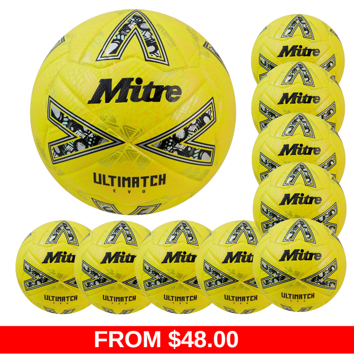 Mitre Ultimatch Evo 24 Match Ball- Yellow- Size 5