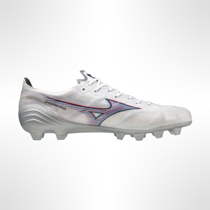 Mizuno a Elite FG Boots- White/Red/Blue