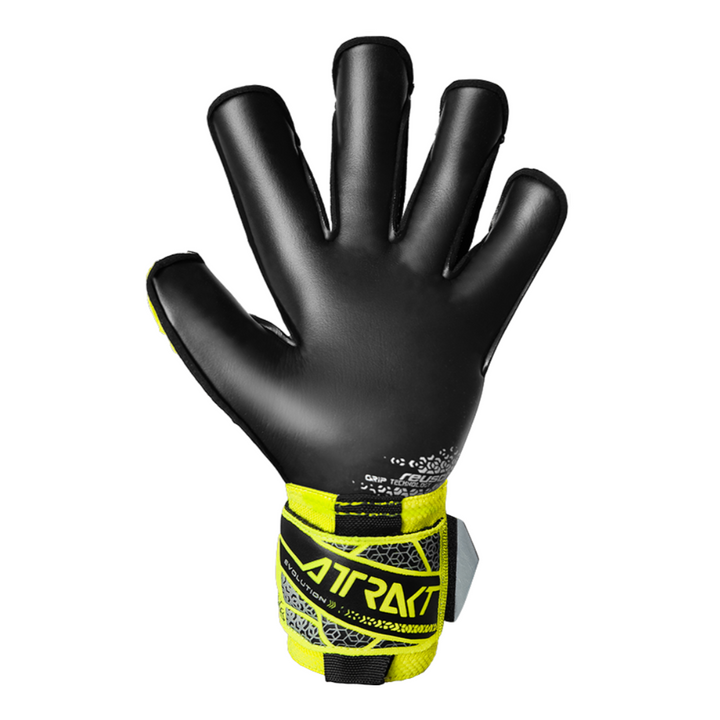 Reusch Attrakt Gold X Evolution Goalkeeper Gloves- Yellow/Silver/Black