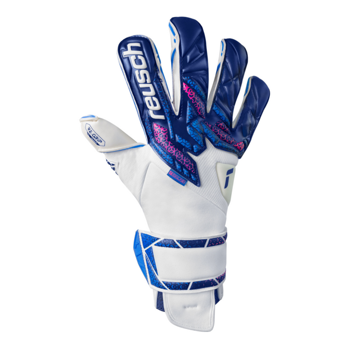 Reusch Attrakt RE GRIP Evolution Goalkeeper Gloves- White/Navy