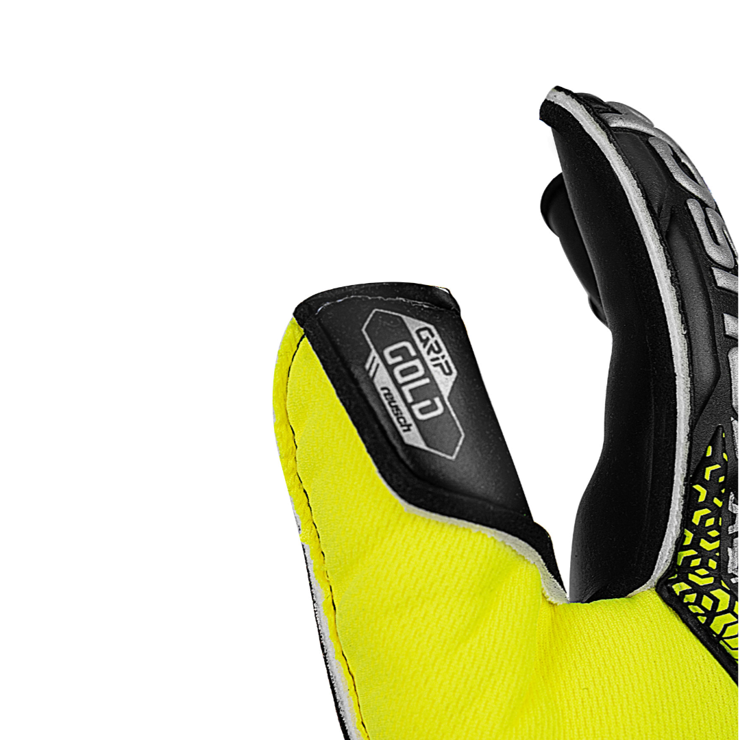 Reusch Attrakt Gold Evolution Goalkeeper Gloves- Yellow/Silver/Black