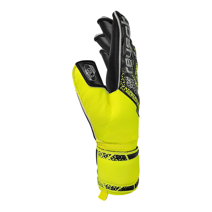 Reusch Attrakt Gold Evolution Goalkeeper Gloves- Yellow/Silver/Black