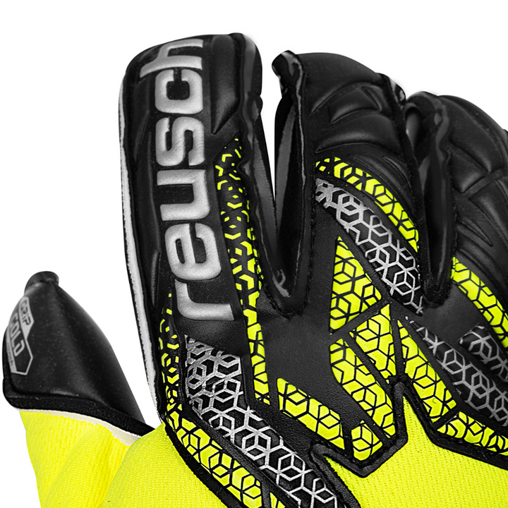 Reusch Attrakt Gold Evolution Goalkeeper Gloves- Yellow/Silver/Black