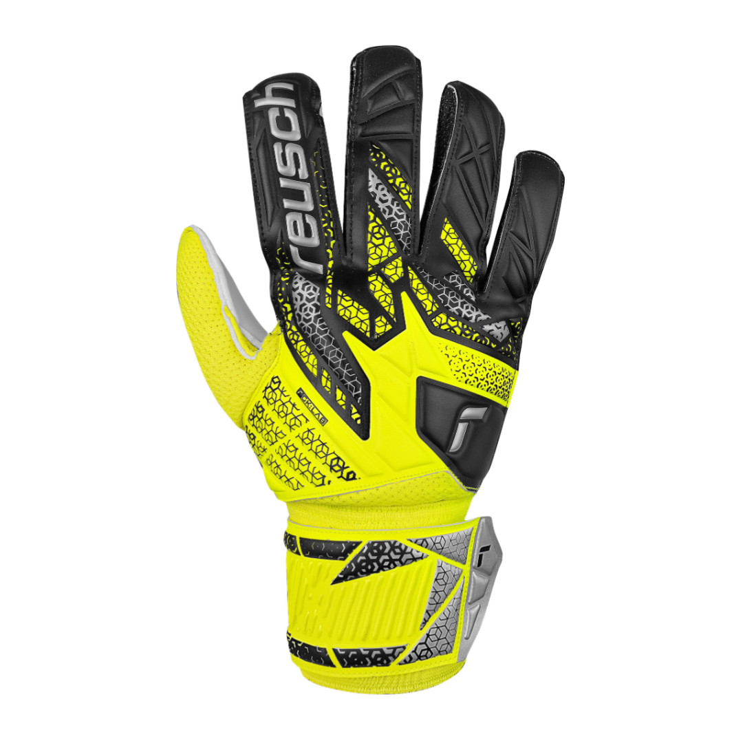 Reusch Attrakt Solid Goalkeeper Gloves- Yellow/Black