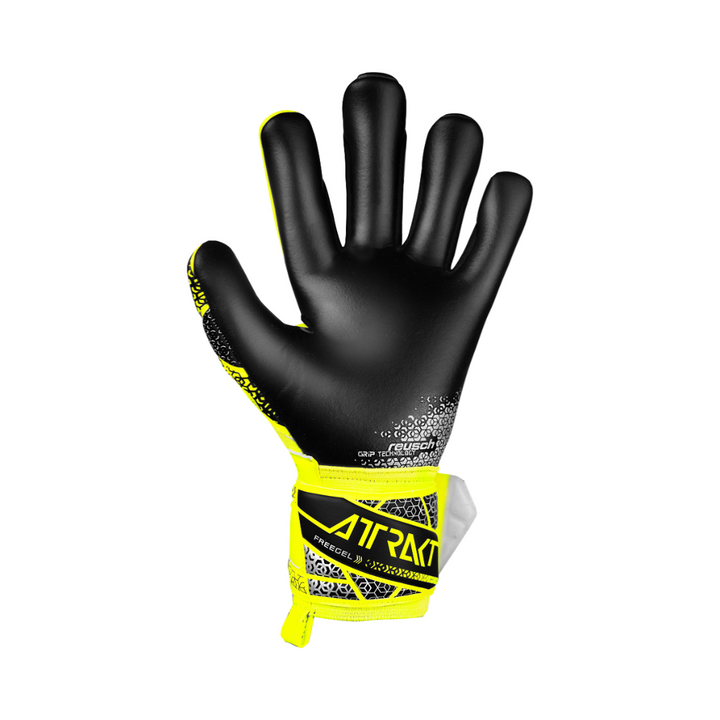 Reusch Attrakt Freegel Silver JUNIOR Goalkeeper Gloves- Yellow/Black