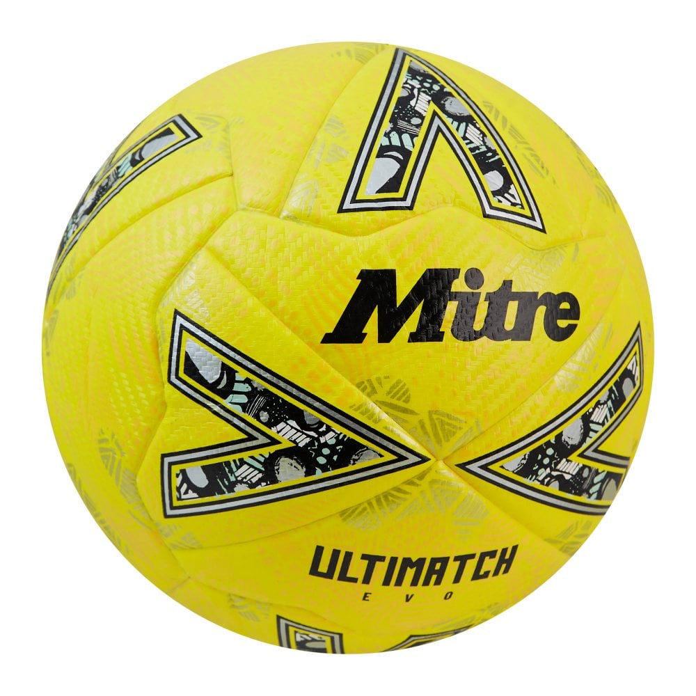 Mitre Ultimatch Evo 24 Match Ball- Yellow- Size 5