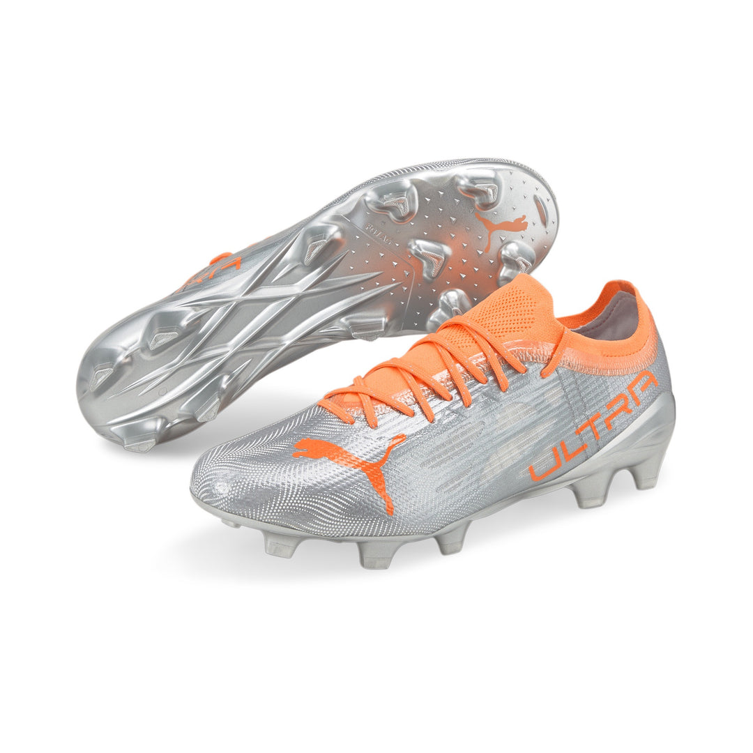 Puma Ultra 1.4 FG/AG Boots- Silver/Orange