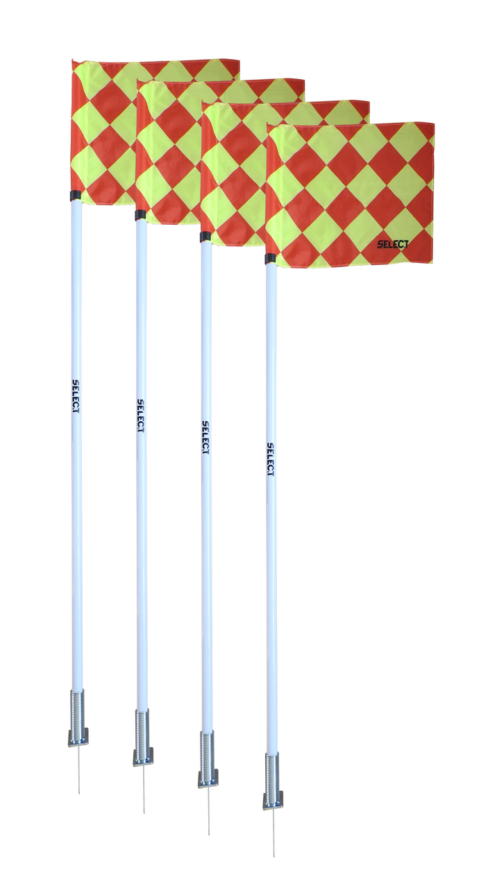 Select Corner Pole & Flag- Spring Loaded- 4 Pack