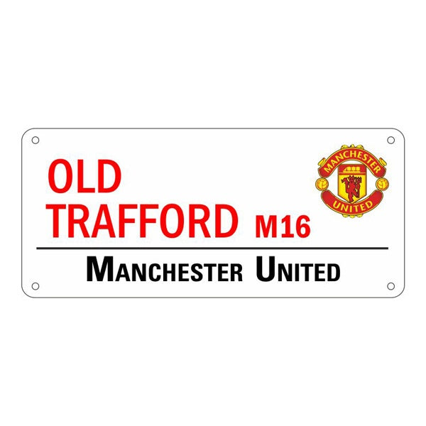 Manchester United Street Sign- White