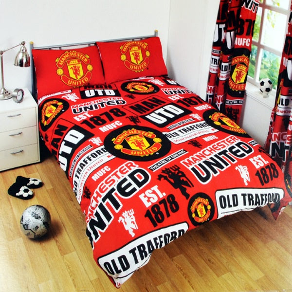 Manchester United Patch Double Bed Set