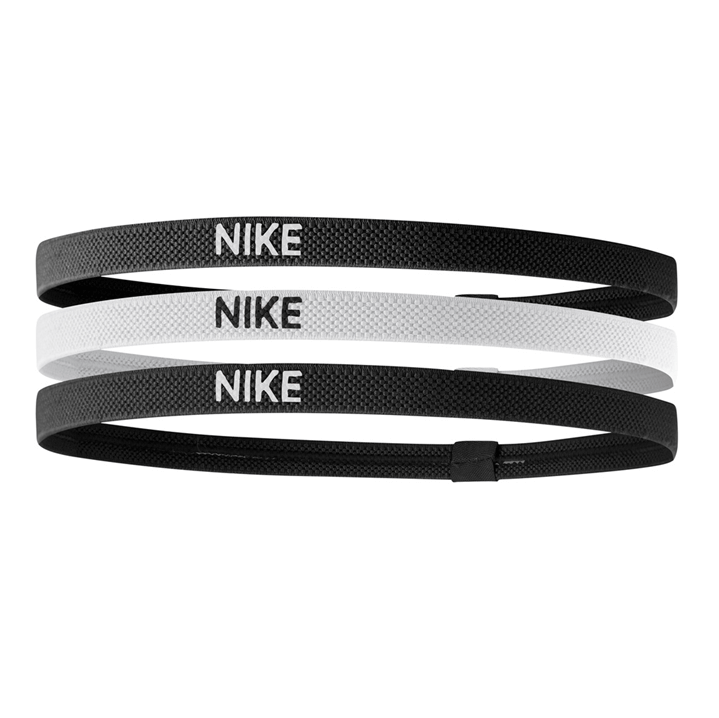 Nike Elastic Headbands- 3 Pack- Black/White