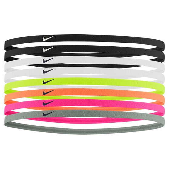Nike Elastic Headbands- 8 Pack- Pimento
