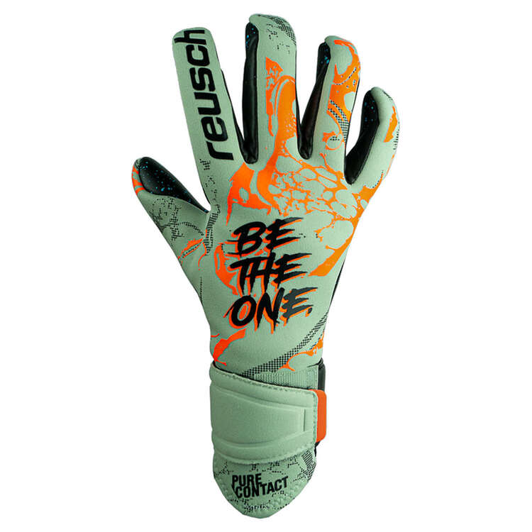 Reusch Pure Contact Fusion Goalkeeper Gloves- Desert Green/ Orange/ Black
