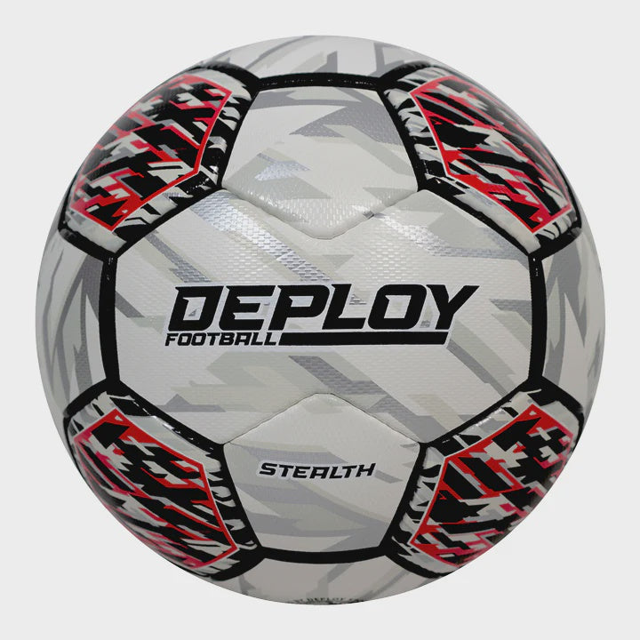 Deploy Stealth Match Football- White/Black/Red
