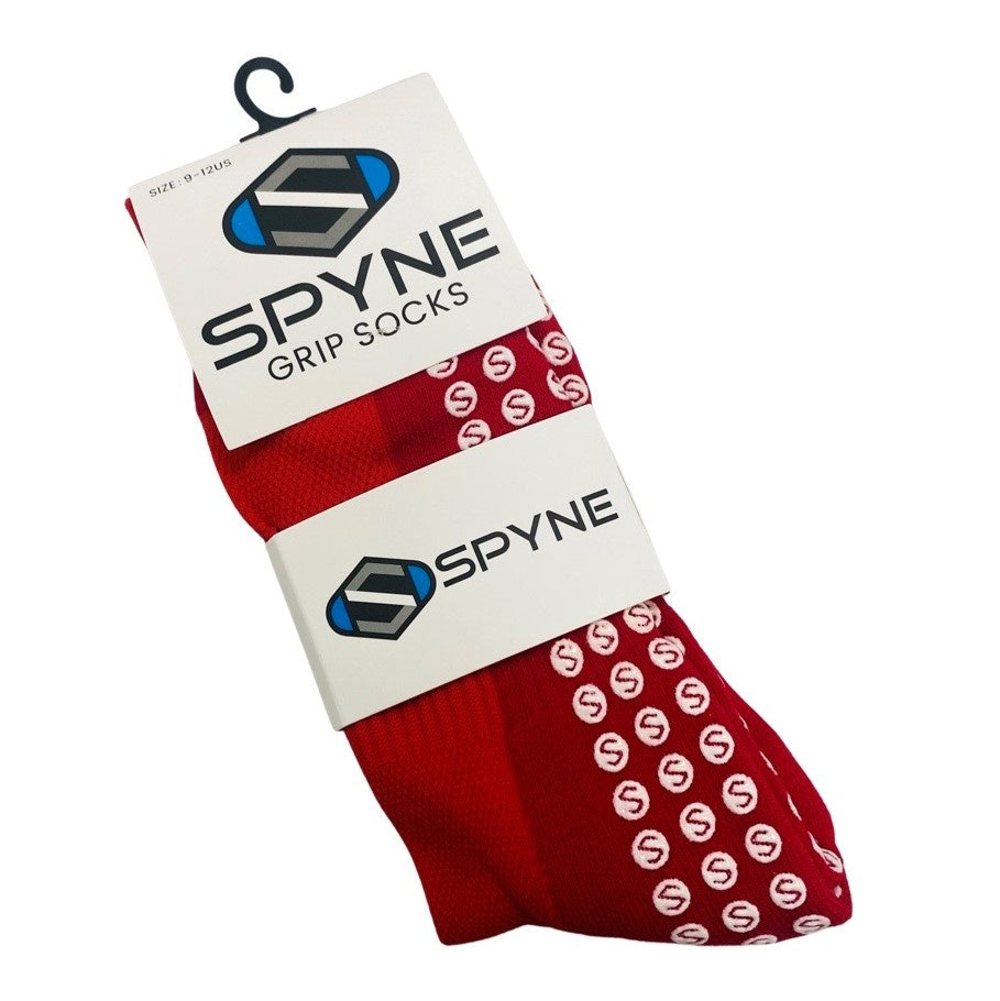 SPYNE Grip Socks- Red