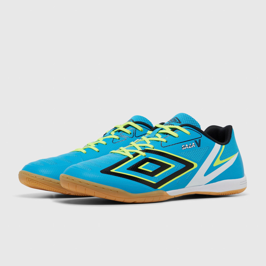 Umbro Futsal Sala V INDOOR Boots- Blue/Yellow/Black