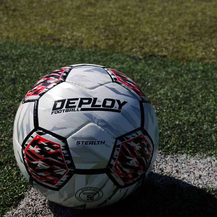 Deploy Stealth Match Football- White/Black/Red