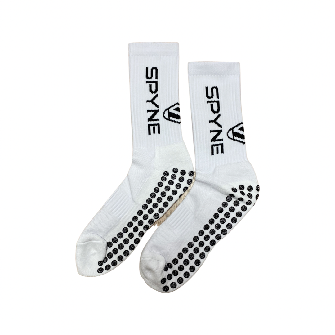 SPYNE Grip Socks- White